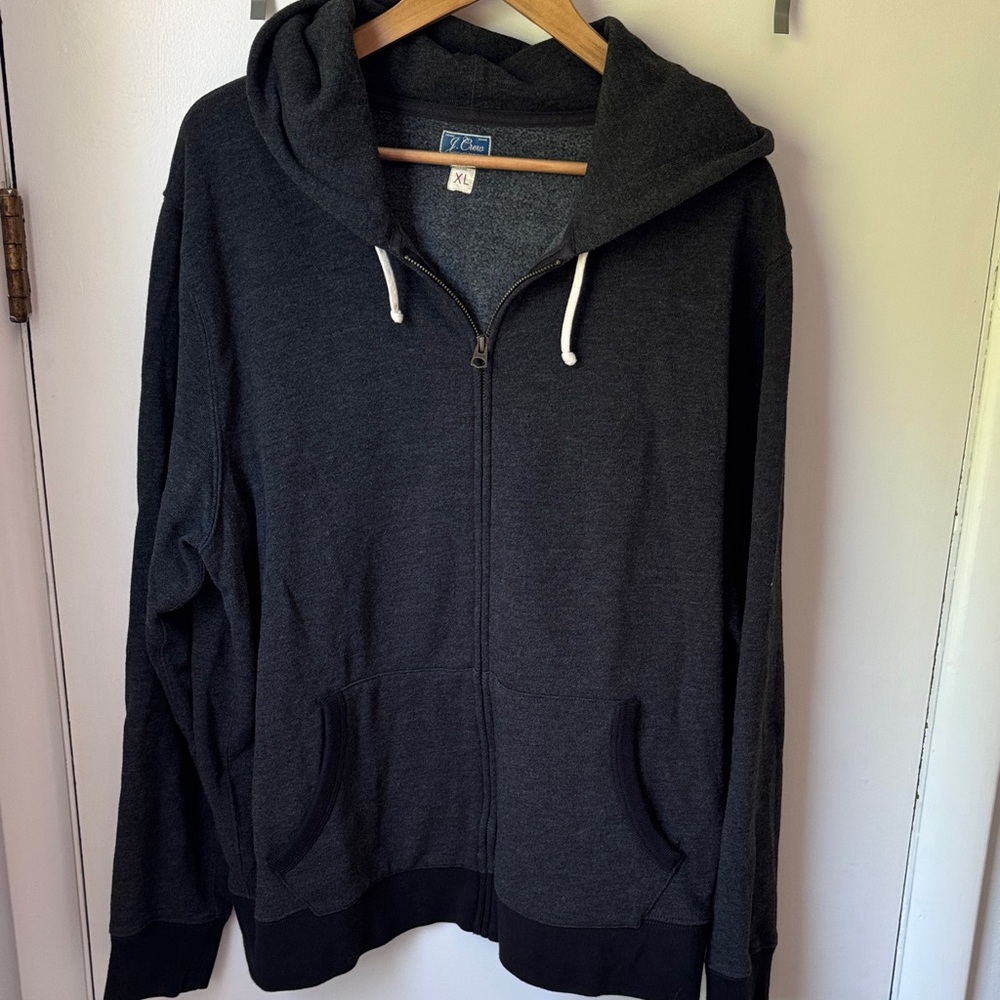 J. Crew Charcoal Zip-Up Sweater